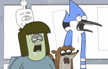 Mordecai Rigby Muscle Man Hi5ghost Drooling GIF - Mordecai Rigby Muscle Man Hi5ghost Drooling Regular Show GIFs