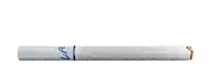 a cigarette with la written on it is being smoked