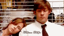 Um Hey Jim And Pam GIF - Um Hey Jim And Pam The Office GIFs