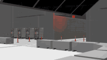 a computer generated image of a server room