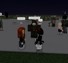 a screenshot of a video game with a girl named nix