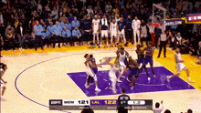a basketball game is being played with espn being the broadcaster