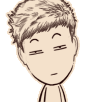 a drawing of a person with their eyes closed