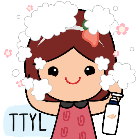 Akkg Ang Ku Kueh Girl Sticker - Akkg Ang Ku Kueh Girl Shampoo Stickers