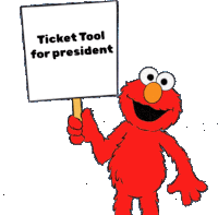 Ticket Tool Elmo Sticker - Ticket Tool Elmo President Stickers