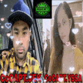 a picture of a man and a woman with the words cocapt.jek cocaptysa on the bottom