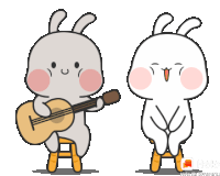 Bunny Couple Sticker - Bunny Couple Cute Stickers