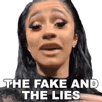 The Fake And The Lies Cardi B Sticker - The Fake And The Lies Cardi B The Rumors Stickers