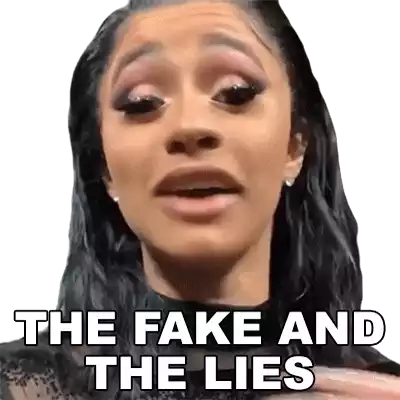 The Fake And The Lies Cardi B Sticker - The Fake And The Lies Cardi B The Rumors Stickers