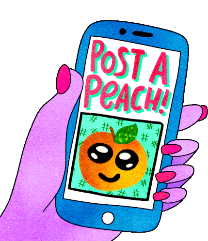 Post A Peach Post Sticker - Post A Peach Post Post A Picture Stickers