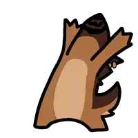 a cartoon drawing of a dog with its mouth wide open