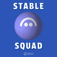 a stable squad logo with a blue ball in the middle