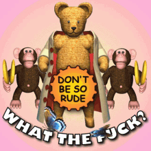 Wtf Rude Teddy Bear GIF - Wtf Rude Teddy Bear Rude Monkey GIFs