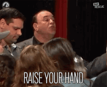 Raise Your Hand Put Your Hand In The Air GIF - Raise Your Hand Put Your Hand In The Air Make Your Presence Known GIFs