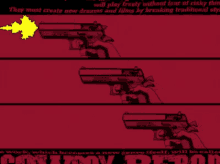 a poster for cowboy bebop with a hand holding a gun