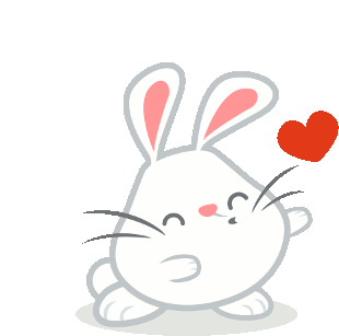 Bunny Love Sticker - Bunny Love Heart Stickers