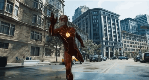 Comic Frontline: Grant Gustin On Set In The Flash Costume