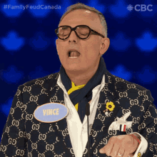 Shocked Vince GIF - Shocked Vince Family Feud Canada GIFs