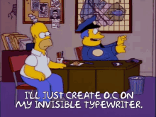 Invisible Typewriter The Simpsons GIF - Invisible Typewriter The Simpsons GIFs