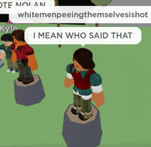a cartoon character says i mean who said that