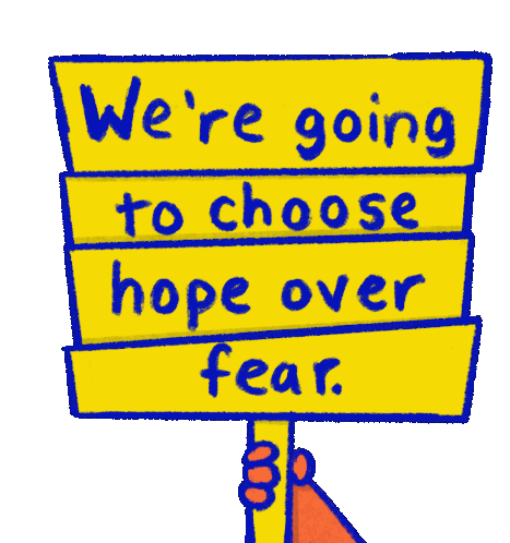 Choose Hope Over Fear Trump Sticker - Choose Hope Over Fear Trump Hope Stickers