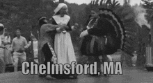 a group of people are dancing in a black and white photo with the words chelmsford ma on the bottom