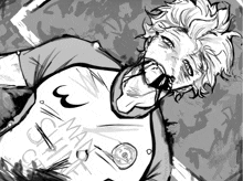 a black and white drawing of a man wearing a jersey with the number 3 on it