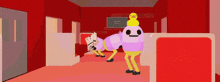 a cartoon of a cupcake with a duck on top