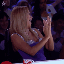Clapping Hands Amanda Holden GIF - Clapping Hands Amanda Holden Britains Got Talent GIFs