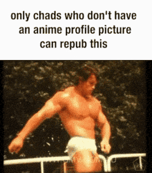 Only Chads Can Repub This No Anime Profile Picture GIF - Only Chads Can Repub This No Anime Profile Picture Flex GIFs