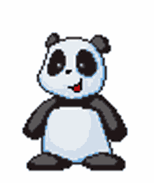 bear panda cute jump spin