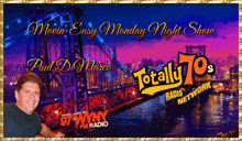 a poster for the totally 70s radio network show