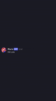 a screenshot of a mario app that says " huh how are you "