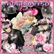a collage of anime characters with the words kogarutsu lover on the top