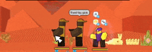 a video game scene with a speech bubble that says i 'll end this quick