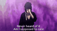 Never Heard Of It Dont Care GIF - Never Heard Of It Dont Care Sasuke Dont Care GIFs