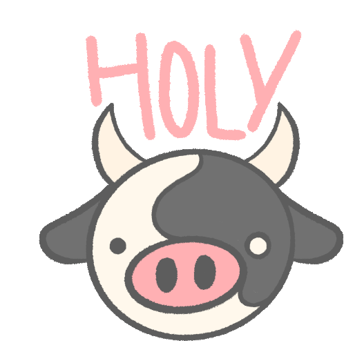 Holy Cow Shit Sticker - Holy Cow Shit Oh Shit Stickers