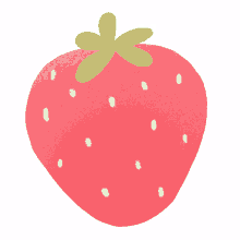 strawberry pink fruit food cute