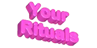 a 3d rendering of the words your rituals on a white background