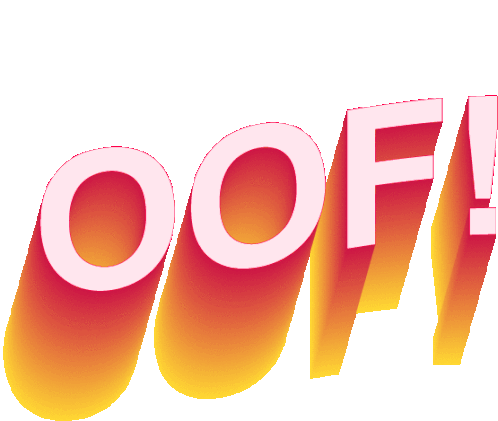 Oof Ouch Sticker - Oof Ouch Yikes Stickers