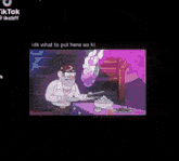 a blurred image of a person 's face with tiktok written on the bottom right
