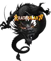 a picture of a black dragon with ratular 77 written on it