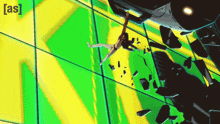 a cartoon of a person falling with the letters [ as ] visible in the corner