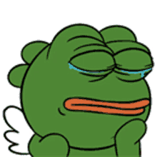 qoo pepe frog cute tears cry