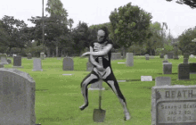 costume skeleton dancing cemetery