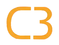 a cartoon drawing of a c3 logo on a white background