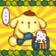 Pompompurin Answering The Phone GIF - Ring R Ing Pompompurin Hello GIFs