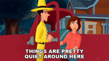 Things Are Pretty Quiet Around Here Curious George Go West Go Wild GIF - Things Are Pretty Quiet Around Here Curious George Go West Go Wild Nothings Going On GIFs