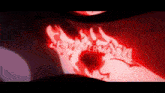 a close up of a person 's face with the word forever written in red letters