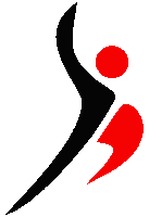 a silhouette of a person with a red circle in the middle